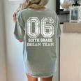 Kids Hello Sixth Back To School 6th Grade Dream Team Teacher Women's Comfort Colors T-Shirt Back Print Bay