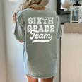 Kids Teacher Sixth Grade Retro Back To School Team 6th Grade Women's Comfort Colors T-Shirt Back Print Bay Kids Teacher Sixth Grade Retro Back To School Team 6th Grade Women's Comfort Colors T-Shirt Back Print Bay
