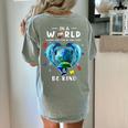 Be Kind Dolphin Autism Awareness Back To School Teacher Men Women Kids Women's Comfort Colors T-Shirt Back Print Bay