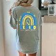 Be Kind Rainbow Down Syndrome Awareness Teacher Blue Yellow Women's Comfort Colors T-Shirt Back Print Bay Be Kind Rainbow Down Syndrome Awareness Teacher Blue Yellow Women's Comfort Colors T-Shirt Back Print Bay