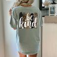 Be Kind Women Inspirational Teacher Animal Print Women's Comfort Colors T-Shirt Back Print Bay Be Kind Women Inspirational Teacher Animal Print Women's Comfort Colors T-Shirt Back Print Bay