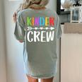 Kinder Crew Shirt Kindergarten Boy Girl Student Teacher Women's Comfort Colors T-Shirt Back Print Bay Kinder Crew Shirt Kindergarten Boy Girl Student Teacher Women's Comfort Colors T-Shirt Back Print Bay