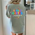 Kindergarten Crew Back To School Kindergarten Teacher Kids Women's Comfort Colors T-Shirt Back Print Bay