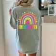 Kindergarten Rainbow Girls Boys Teacher Team Kinder Squad Women's Comfort Colors T-Shirt Back Print Bay Kindergarten Rainbow Girls Boys Teacher Team Kinder Squad Women's Comfort Colors T-Shirt Back Print Bay