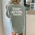 Kindergarten Teacher Dinosaur Back To School Women's Comfort Colors T-Shirt Back Print Bay Kindergarten Teacher Dinosaur Back To School Women's Comfort Colors T-Shirt Back Print Bay