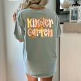 Kindergarten Teacher Fall Pumpkin Autumn Cute Women's Comfort Colors T-Shirt Back Print Bay Kindergarten Teacher Fall Pumpkin Autumn Cute Women's Comfort Colors T-Shirt Back Print Bay