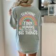 Kindergarten Teacher Tiny Humans Pre-School Teacher Women's Comfort Colors T-Shirt Back Print Bay Kindergarten Teacher Tiny Humans Pre-School Teacher Women's Comfort Colors T-Shirt Back Print Bay
