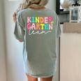 Kindergarten Team Teacher Back To School Kindergarten Squad Women's Comfort Colors T-Shirt Back Print Bay Kindergarten Team Teacher Back To School Kindergarten Squad Women's Comfort Colors T-Shirt Back Print Bay