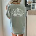 Learn Grow Bloom Wildflowers Appreciation Montessori Teacher Women's Comfort Colors T-Shirt Back Print Bay Learn Grow Bloom Wildflowers Appreciation Montessori Teacher Women's Comfort Colors T-Shirt Back Print Bay