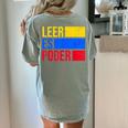 Leer Es Poder Colombian Spanish Teacher Maestra Colombia Women's Comfort Colors T-Shirt Back Print Bay