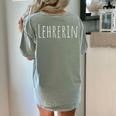Lehrerin Female German Teacher Women's Comfort Colors T-Shirt Back Print Bay