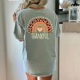 Leopard Rainbow Thankful Thanksgiving Teacher Women Kids Women's Comfort Colors T-Shirt Back Print Bay Leopard Rainbow Thankful Thanksgiving Teacher Women Kids Women's Comfort Colors T-Shirt Back Print Bay