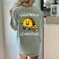 Let's Taco Bout Learning Back To School Teacher Kids Women's Comfort Colors T-Shirt Back Print Bay