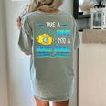 Librarian Teacher Dive Into A Good Book Reading Premium Tri-Blend Women's Comfort Colors T-Shirt Back Print Bay