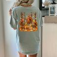 Librarian Turkey Reading Book Fall Thanksgiving Teacher Women's Comfort Colors T-Shirt Back Print Bay Librarian Turkey Reading Book Fall Thanksgiving Teacher Women's Comfort Colors T-Shirt Back Print Bay
