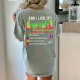 Can I Lick It Periodic Table Chart Science Teacher Cool Meme Women's Comfort Colors T-Shirt Back Print Bay Can I Lick It Periodic Table Chart Science Teacher Cool Meme Women's Comfort Colors T-Shirt Back Print Bay
