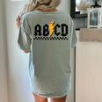 Lightning Pencil Rock'n Roll ABCD Teacher Back To School Kid Women's Comfort Colors T-Shirt Back Print Bay Lightning Pencil Rock'n Roll ABCD Teacher Back To School Kid Women's Comfort Colors T-Shirt Back Print Bay