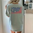 Literacy Justice For All Teacher Women's Comfort Colors T-Shirt Back Print Bay