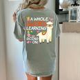 Llama Learning T Shirt Teachers Students Alpaca Lovers Women's Comfort Colors T-Shirt Back Print Bay