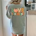 Love 5th Grade Thanksgiving Colorful Fall Leaves Teacher Women's Comfort Colors T-Shirt Back Print Bay