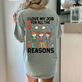Love Job For Little Reasons Daycare Teacher Graphic Women's Comfort Colors T-Shirt Back Print Bay