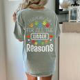 I Love My Job For All The Little Reasons Kid Daycare Teacher Women's Comfort Colors T-Shirt Back Print Bay