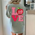 Love Kindergarten Cute Apple School Teacher Women's Comfort Colors T-Shirt Back Print Bay Love Kindergarten Cute Apple School Teacher Women's Comfort Colors T-Shirt Back Print Bay