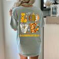 LOVE Kindergarten Pumpkin Teacher Student Halloween Costume Women's Comfort Colors T-Shirt Back Print Bay