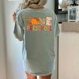 Love Preschool Happy Fall Thanksgiving Women Teacher Women's Comfort Colors T-Shirt Back Print Bay Love Preschool Happy Fall Thanksgiving Women Teacher Women's Comfort Colors T-Shirt Back Print Bay