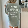 Love To Teach Positive Affirmation Kind Motivational Teacher Women's Comfort Colors T-Shirt Back Print Bay Love To Teach Positive Affirmation Kind Motivational Teacher Women's Comfort Colors T-Shirt Back Print Bay