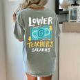 Lower Teacher's Salaries For Men Women Girls Kids Women's Comfort Colors T-Shirt Back Print Bay