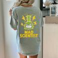 Mad Scientist Kids Youth Adult Science Teacher Chemistry Women's Comfort Colors T-Shirt Back Print Bay