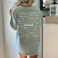 Mastering Essential Calculus Formulas Math Genius Teacher Women's Comfort Colors T-Shirt Back Print Bay