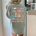 The Math Ain't Mathin Show Your Work Math Teacher Crew Women's Comfort Colors T-Shirt Back Print Bay