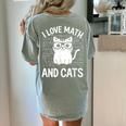Math And Cats Apparel For Teachers Students Cat Lovers Women's Comfort Colors T-Shirt Back Print Bay Math And Cats Apparel For Teachers Students Cat Lovers Women's Comfort Colors T-Shirt Back Print Bay