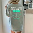 Math Puns Are a Sine Of Genius Math Teacher T-Shirt Women's Comfort Colors T-Shirt Back Print Bay
