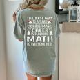 Math Teacher Christmas Mathematics Teacher Women's Comfort Colors T-Shirt Back Print Bay