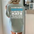 Math Teacher If At First You Don't Succeed Women's Comfort Colors T-Shirt Back Print Bay