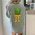 Math Teacher Hawaiian Shirts Pineapple Pi Day Symbol Women's Comfort Colors T-Shirt Back Print Bay