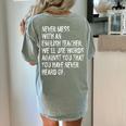Never Mess With An English Teacher Back To School Women's Comfort Colors T-Shirt Back Print Bay Never Mess With An English Teacher Back To School Women's Comfort Colors T-Shirt Back Print Bay