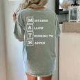 Mistakes Allow Thinking To Happen School Math Teacher Women's Comfort Colors T-Shirt Back Print Bay Mistakes Allow Thinking To Happen School Math Teacher Women's Comfort Colors T-Shirt Back Print Bay