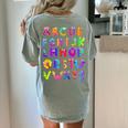 Monster ABC Cute Alphabet Halloween Teacher Costume Kids Women's Comfort Colors T-Shirt Back Print Bay
