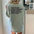 Montessori Helvetica Education Teacher Women's Comfort Colors T-Shirt Back Print Bay