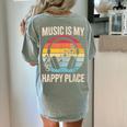 Music For Men Women Music Teacher Music Lover Women's Comfort Colors T-Shirt Back Print Bay