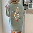 Music Note Symbol Halloween For Music Teacher Musicians Women's Comfort Colors T-Shirt Back Print Bay