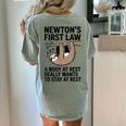 Newtons First Law Physics Jokes Science Teacher Women's Comfort Colors T-Shirt Back Print Bay Newtons First Law Physics Jokes Science Teacher Women's Comfort Colors T-Shirt Back Print Bay
