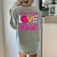 In October We Wear Pink Love Teacher Breast Cancer Awareness Women's Comfort Colors T-Shirt Back Print Bay In October We Wear Pink Love Teacher Breast Cancer Awareness Women's Comfort Colors T-Shirt Back Print Bay
