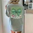 One Lucky Teacher Coquette Bow St Patricks Day Teacher Women's Comfort Colors T-Shirt Back Print Bay One Lucky Teacher Coquette Bow St Patricks Day Teacher Women's Comfort Colors T-Shirt Back Print Bay