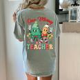 One Merry Teacher Groovy Christmas Tree Pjs Xmas Teacher Women's Comfort Colors T-Shirt Back Print Bay One Merry Teacher Groovy Christmas Tree Pjs Xmas Teacher Women's Comfort Colors T-Shirt Back Print Bay