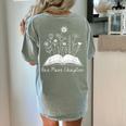 One-More Chapter Wildflower Reading Teacher Library Bookish Women's Comfort Colors T-Shirt Back Print Bay